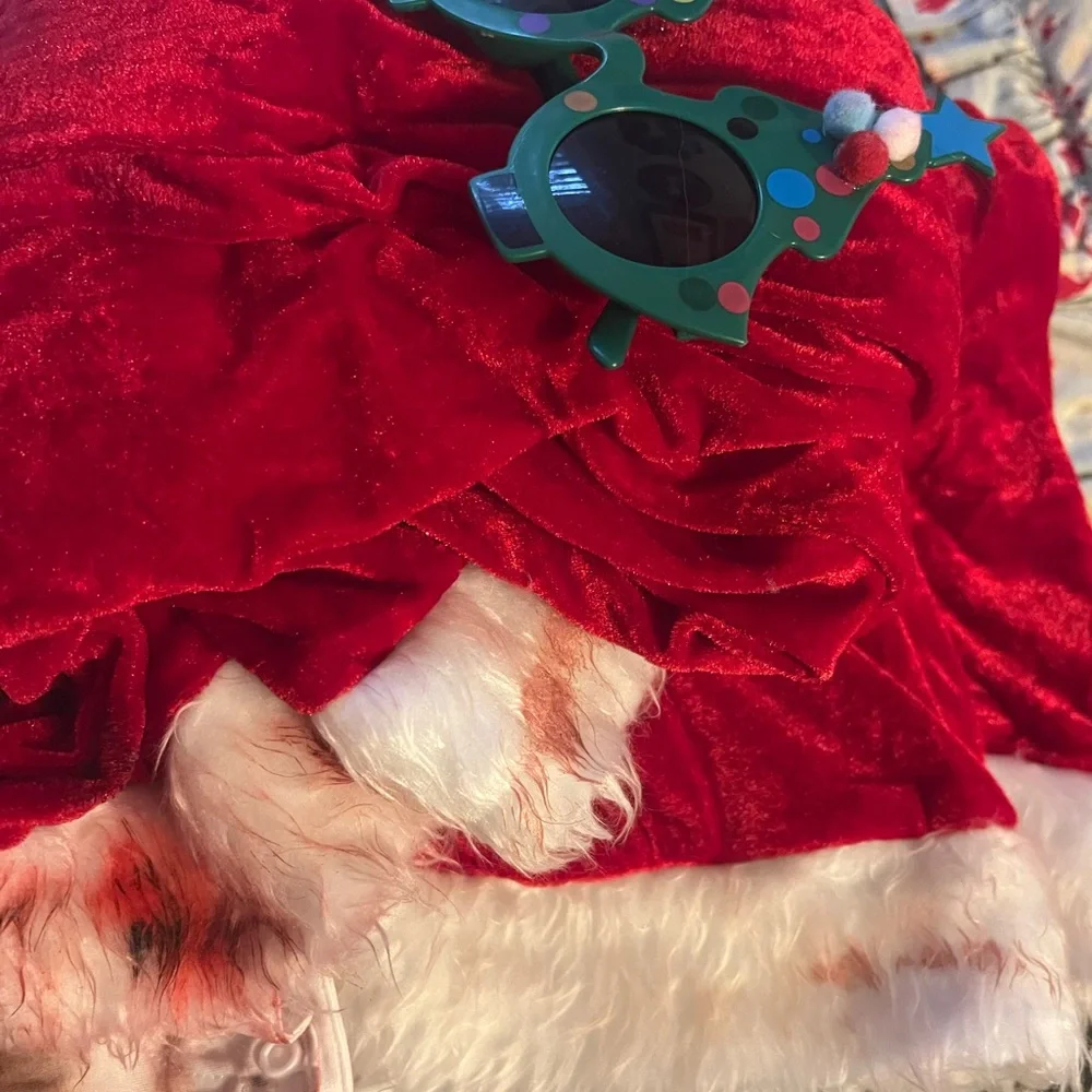 Red and White TERRIFIER SANTA ART THE Clown Costume with Mask - Picture 3 of 4